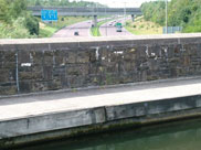 View west from the M65 motorway viaduct