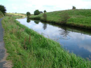 Out in the countryside, the towpath was quite high here