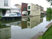 Industrial buildings on the canal at Leigh