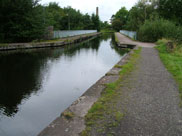 Approaching the motorway viaduct