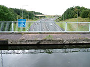 View west from the M65 motorway viaduct