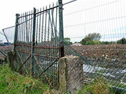 Gates to a demolished canalside mill or warehouse
