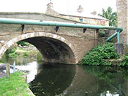 Pipe bridge at Hapton bridge (Bridge 121)