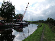 Boats and a crane at Hapton